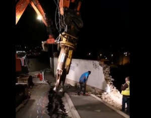 Puy-en-Velay : le mur Eychenne disparaît dans l&#039;avenue des Belges
