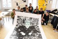 Monistrol-sur-Loire : des lycéens rendent un hommage graphique à Johnny Hallyday