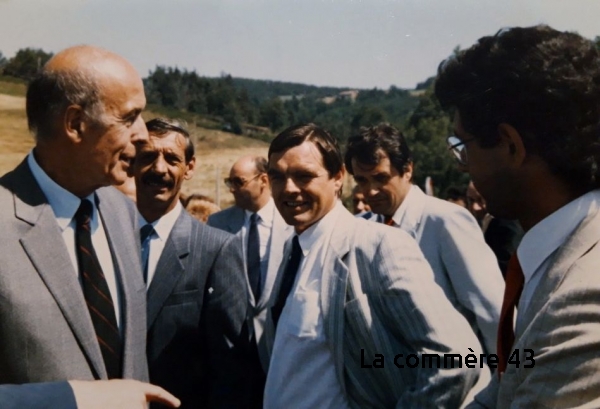 Valéry Giscard d&#039;Estaing en visite le 11 juillet 1986||