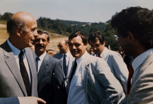 Valéry Giscard d&#039;Estaing en visite le 11 juillet 1986