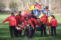 Champclause : un motard enduriste héliporté après une grosse chute sur un chemin