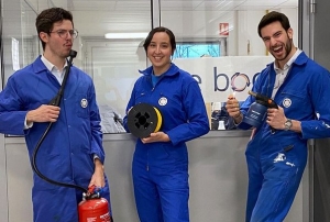 Trois étudiants champions nationaux avec leur mini-entreprise Bobi Recycle
