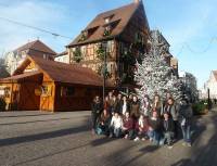 Les élèves se sont promené sur le marché de Noël de Colmar.