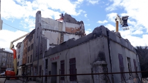 L&#039;ancien hôtel Beau-Séjour en cours de démolition à Lalouvesc