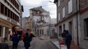 L&#039;ancien hôtel Beau-Séjour en cours de démolition à Lalouvesc