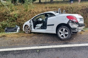 Saint-Romain-Lachalm : une voiture au fossé, une femme blessée