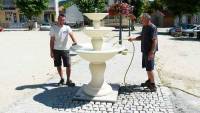 Retournac : une nouvelle fontaine sur la place Boncompain