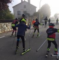 Grazac : en balade sur la voie verte en ski à roulettes