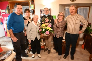 Saint-Jeures : la doyenne Berthe Héritier fête ses 100 ans
