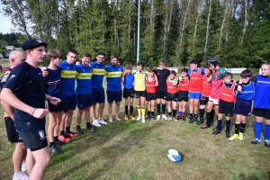 Tence : les joueurs de rugby de Clermont s&#039;invitent à l&#039;entraînement des jeunes