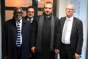 Allah Konan Germain (directeur d&#039;exploitation), Daniel Emir (avocat à Paris), Abbas Badreddine (PDG) et Joël Cadier (conseiller financier).