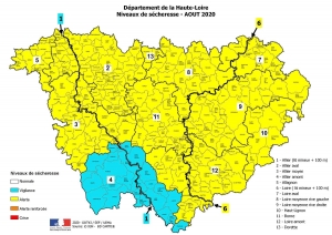 Sécheresse : presque toute la Haute-Loire en alerte, des restrictions sur l&#039;utilisation de l&#039;eau