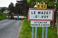 Le cortège a relié le bourg du Mazet au village de &quot;La Chèze&quot;.