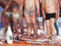 Saint-Maurice-de-Lignon : les bambins peignent avec leur corps