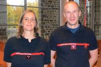 Sarah Gstalder, psychologue experte sapeur-pompier en Haute-Loire, et Sylvain Goujard, président de l’Association européenne de psychologie sapeur-pompier (AEPSP).
