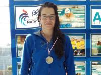 Manon Gimbert avec la médaille d&#039;argent.