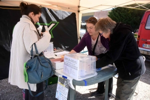 Retournac : des Gilets jaunes proposent un RIC sauvage devant le bureau de vote