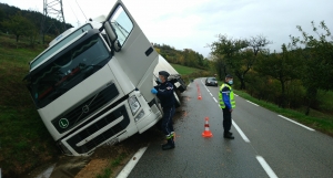 Une déviation en place après un accident de camion à Saint-Prix